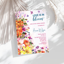 love is in bloom colourful wildflower bridal showe
