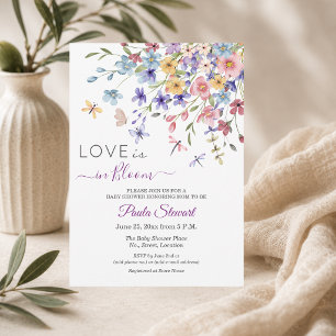 Love is in Bloom Dragonflies Baby Shower Invitation