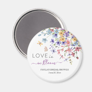 Love is in Bloom Dragonflies Bridal Shower Favor Magnet