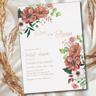 Love is in Bloom Fall Bridal Shower Rose Gold