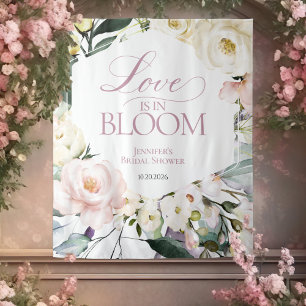 Love is in Bloom Floral Bridal Shower Backdrops Tapestry