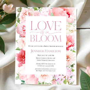 Love is in Bloom Floral Bridal Shower Invitation