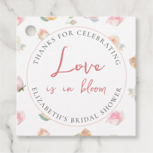Love is in Bloom Floral Garden Bridal Shower Favour Tags