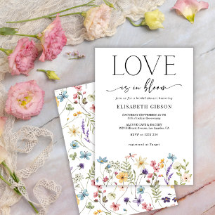 Love Is In Bloom Floral Sage Green Bridal Shower Invitation