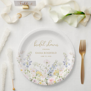 Love is in Bloom Garden Wedding Bridal Shower Paper Plate
