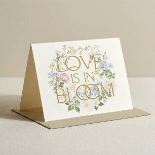 Love is in Bloom Garden Wedding Bridal Shower Thank You Card