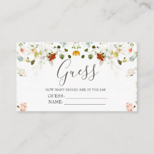 Love is in Bloom Guess How Many Game  Enclosure Card