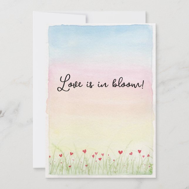 Love Is In Bloom Holiday Card (Front)
