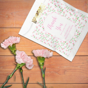 Love Is In Bloom Pink Floral Bridal Shower Favour Bag
