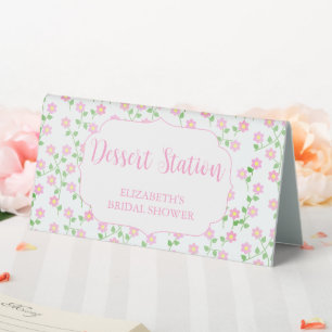 Love Is In Bloom Pink Floral Dessert Station