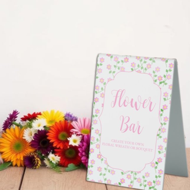 Love Is In Bloom Pink Flower Bar Bridal Shower (Creator Uploaded)