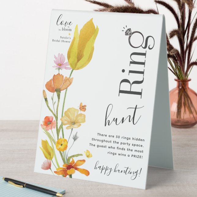 Love is in Bloom Ring Hunt Bridal Shower Game (In SItu (Table))