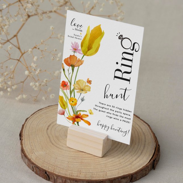 Love is in Bloom Ring Hunt Bridal Shower Game Card (Creator Uploaded)