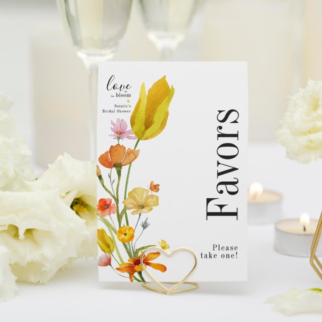 Love is in Bloom Spring Bridal Shower Favours Card (Creator Uploaded)