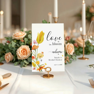 Love is in Bloom Spring Bridal Shower Welcome Card