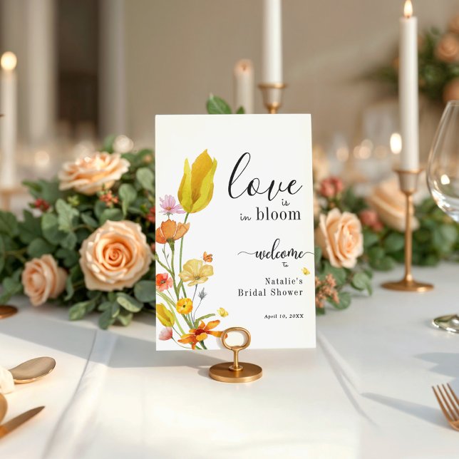 Love is in Bloom Spring Bridal Shower Welcome Card (Creator Uploaded)