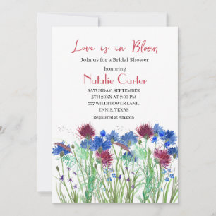 Love is in Bloom Spring Floral Bridal Shower  Invitation