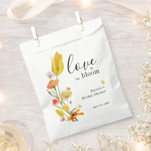 Love is in Bloom Spring Wildflower Bridal Shower Favour Bag