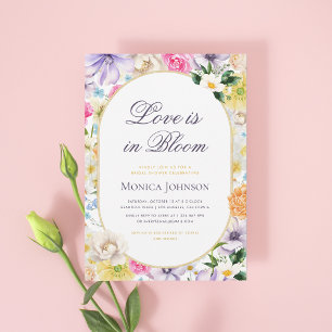 Love is in Bloom Summer Garden Party Bridal Shower Invitation