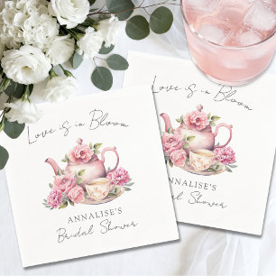 Love Is In Bloom Tea Floral Bridal Shower Napkin