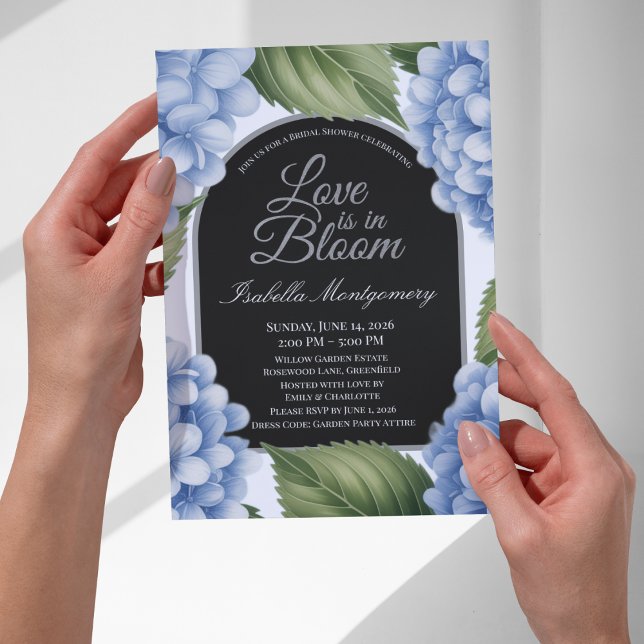 Love Is in Bloom Unique Hydrangea Bridal Shower Invitation (Love Is in Bloom Unique Hydrangea Bridal Shower Invitations
)