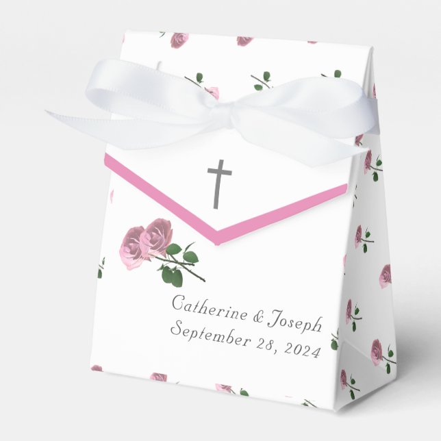 Love is in Bloom Wedding Favour Box (Front Side)