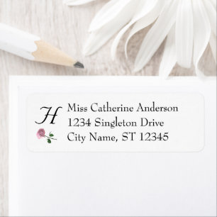 Love is in Bloom Wedding Return Address Label
