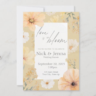 Love is in Bloom wedding shower invitation