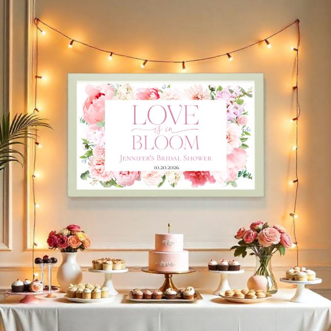 Love is in Bloom | Wild Garden Frame Bridal Shower Poster (Creator Uploaded)