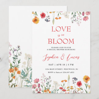 Love is in Bloom Wildflower Bridal Shower Invitation