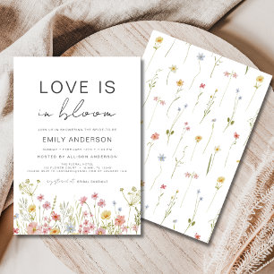 Love is in Bloom Wildflower Colourful Bridal Showe Invitation