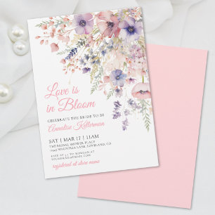 Love Is In Bloom Wildflower Floral Bridal Shower Invitation