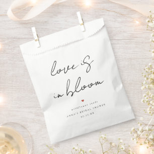 Love is in Bloom Wildflower Seed Bridal Shower Favour Bag