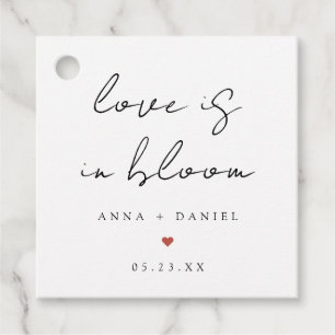 Love is in Bloom Wildflower Seeds Wedding Favour Tags