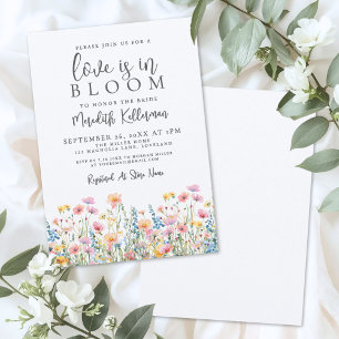 Love Is In Bloom Wildflowers Bridal Shower Invitation