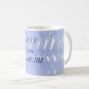 Love is in Our Home Blue Geometric Mug