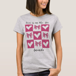 Love is in the Air Block Heart Style  T-Shirt