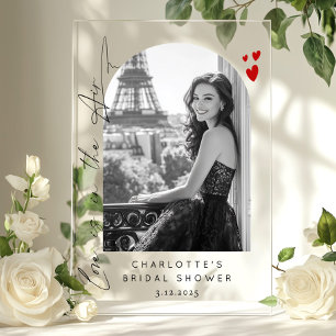 Love is in the air Bridal Shower photo Welcome Acrylic Sign