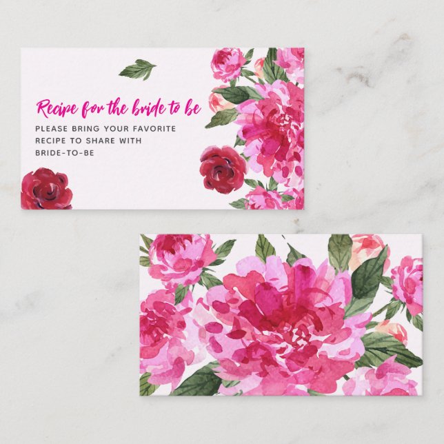 Love is in the air Bridal Shower Share A Recipe  Enclosure Card (Front/Back)