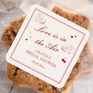 Love is in the Air Bridal Shower Square Sticker