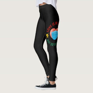 Love Is In The Air But So Is Covid Leggings
