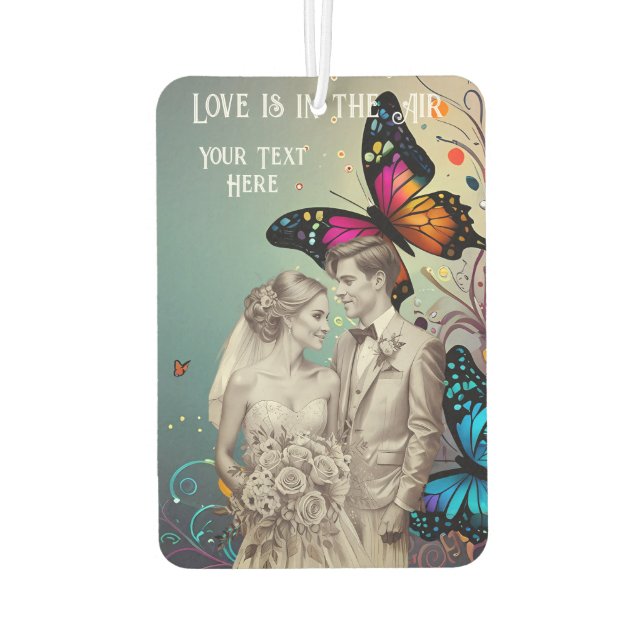 Love is in the Air Car Air Freshener (Back)