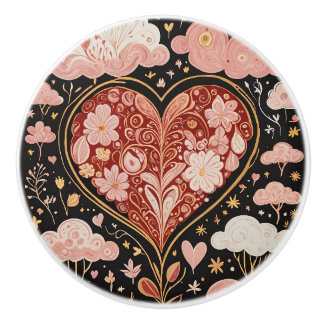 Love is in the Air Ceramic Knob