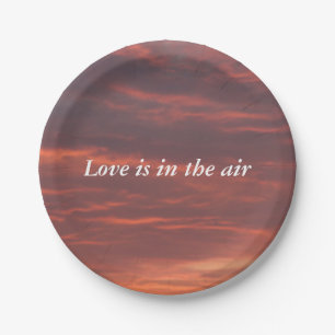 Love is in the air Custom Paper Plates 7 in