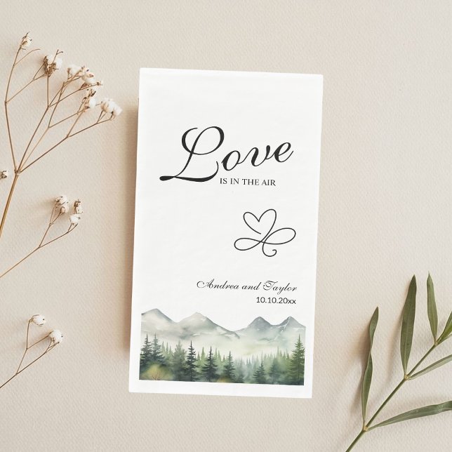 Love is in the Air Elegant Wedding Napkin (Creator Uploaded)