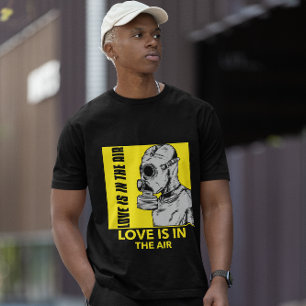 Love Is In The Air Gas Mask - Anti Valentine's Day T-Shirt