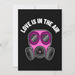 Love Is In The Air Gas Mask Card