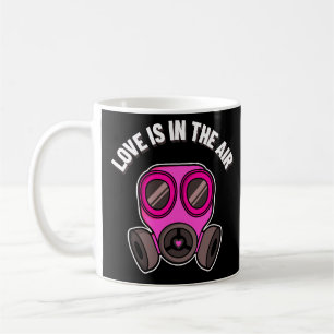 Love Is In The Air Gas Mask Classic Mug