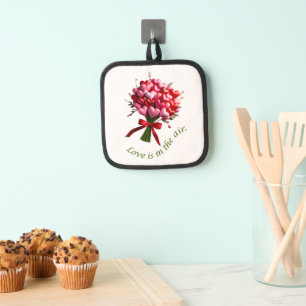 LOVE IS IN THE AIR Heart Boquet Pot Holder