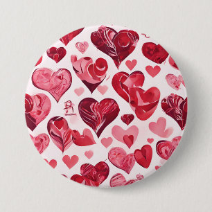 Love is in the Air- heart design  7.5 Cm Round Badge